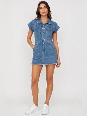 True Religion Medium Blue Denim Button-Up Shirt